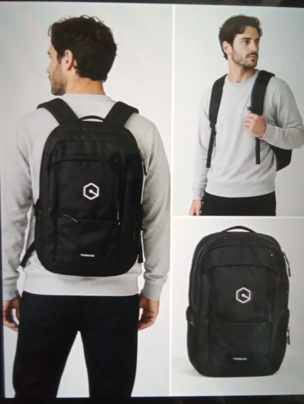 Timbuk2 Black Everyday Commuter Backpack Laptop Travel Unisex Logo